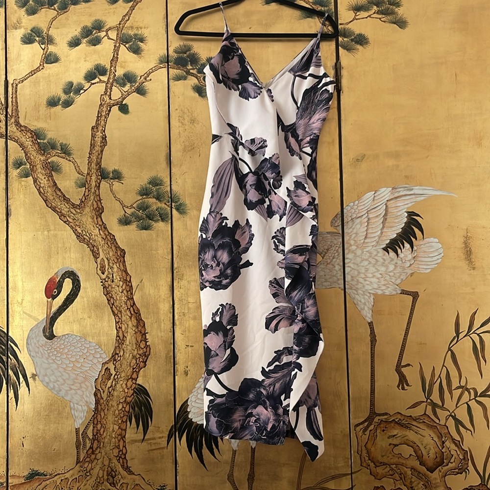 Keepsake midi floral dress